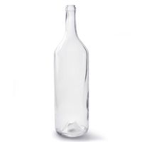 Transparante fles vaas/vazen van glas 14 x 53 cm   -