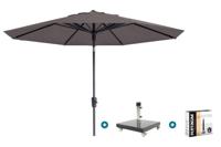 Madison Paros 2 Luxe stokparasol 3 m. rond - Taupe met Granada voet en hoes
