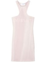 Off-White robe courte Laundry Rowing en maille nervurée - Rose