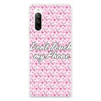 Sony Xperia 10 III Silicone-hoesje Flowers Pink DTMP - thumbnail