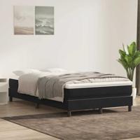 Boxspring met matras fluweel zwart 120x210 cm