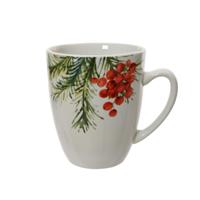 Kerstmok porselein Ø8,7xH10,5cm