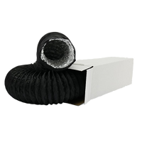 Flexibele ventilatieslang ongeïsoleerd - Zwart - Ø 150mm - DOOS a 10 METER Flexibele ventilatieslang ongeïsoleerd - Zwart - Ø 150mm - DOOS a 10 METER
