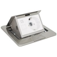 Vloerstopcontact RVS stopcontact en Rj45 Cat5 datadoos KBODO/266