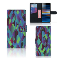 Sony Xperia 10 Plus Bookcase Abstract Green Blue - thumbnail