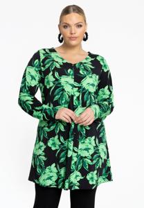 Yoek Tuniek met plooien FLORENCE | Zwart | Maat 38/40