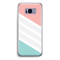 Strepen pastel: Samsung Galaxy S8 Transparant Hoesje - thumbnail