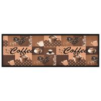 vidaXL Keukenmat wasbaar Coffee 60x180 cm bruin