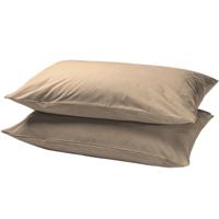 Slaaptextiel Lino Kussenslopen Taupe (set van 2)