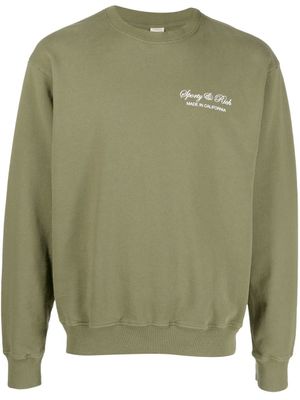 Sporty & Rich sweat en coton à logo imprimé - Vert