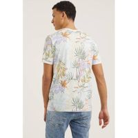 JACK & JONES PREMIUM T-shirt Blales met all over print wit/oranje - thumbnail