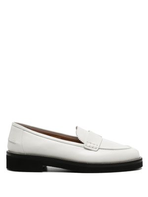 Aquazzura mocassins en cuir à détail de chaine - Blanc