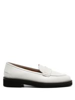 Aquazzura Aqua chain-detailed leather loafers - Blanc