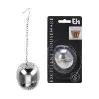 Excellent Houseware Theezeef ei rvs met kettinkje