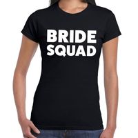 Bride Squad tekst t-shirt zwart dames - thumbnail