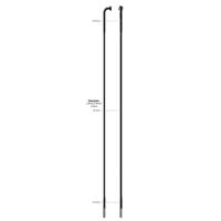 Sapim spaak 14-256l race rvs zwart zonder nippel (100st)