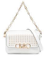 Michael Michael Kors sac à bandoulière en cuir à plaque logo - Blanc