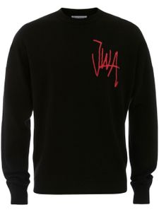 JW Anderson pull à logo en intarsia - Noir