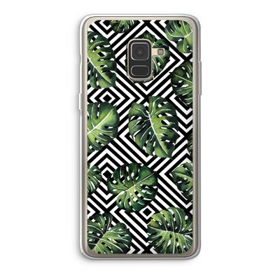 Geometrische jungle: Samsung Galaxy A8 (2018) Transparant Hoesje
