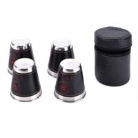 8 STKS/2 set 70ml Outdoor Camping servies reizen kopjes instellen picknick levert RVS wijn bier Cup Whiskey mokken PU leder