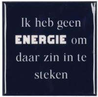 Tegeltje energie blue 10x10x1 cm - Daan kromhout design
