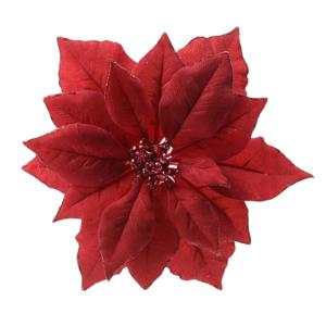 Kersthangers - 24 cm - bloemen kerstster - rood