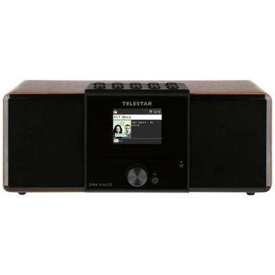 Telestar DIRA S 32i CD Radio/CD-speler DAB+, VHF (FM), Internet DLNA, WiFi, USB, CD, Bluetooth, Internetradio Incl. afstandsbediening Hout (donker)