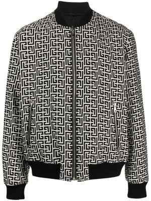 Balmain veste bomber réversible à motif monogrammé - Noir