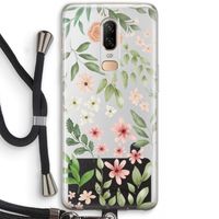 Botanical sweet flower heaven: OnePlus 6 Transparant Hoesje met koord Botanical sweet flower heaven: OnePlus 6 Transparant Hoesje met koord