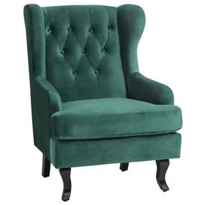 Beliani - ALTA - Chesterfield fauteuil - Groen - Fluweel