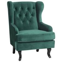 Beliani - ALTA - Chesterfield fauteuil - Groen - Fluweel