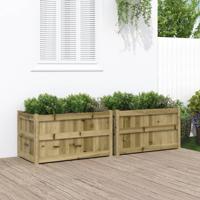 VidaXL Plantenbakken 2 st cm geïmpregneerd hout