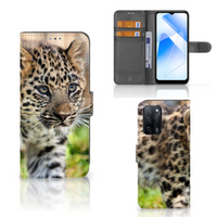 OPPO A16/A16s/A54s Telefoonhoesje met Pasjes Baby Luipaard - thumbnail