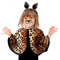 Peuter carnaval verkleed poncho luipaard/panter