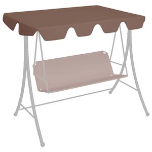 VidaXL Vervangingsluifel voor schommelbank 150/130x105/70 cm bruin