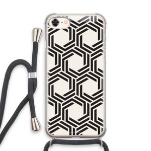 Geometrisch patroon: iPhone 7 Transparant Hoesje met koord