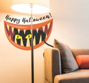 Halloween sticker zwarte kat