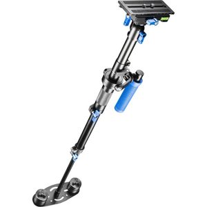 Walimex Pro Schwebestativ StabyPod M 80cm Gimbal mechanisch 1/4 inch Zwart, Blauw Incl. tas