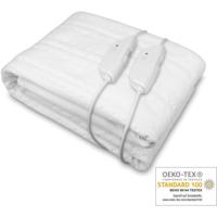King Size Mezisana verwarmde topmelas - Hu 676 XXL - 2 bedieningselementen, 150 x 160 cm, 4 temperatuurinstellingen, wasbaar