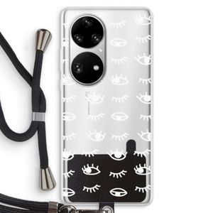 Eye pattern #3: Huawei P50 Pro Transparant Hoesje met koord