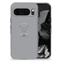 Google Pixel 9 Pro XL Telefoonhoesje met Naam Grijs Baby Olifant