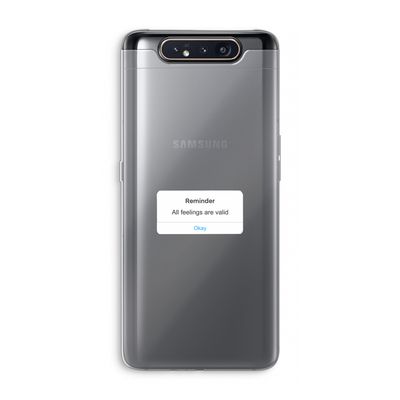 Reminder: Samsung Galaxy A80 Transparant Hoesje