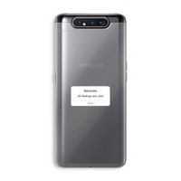 Reminder: Samsung Galaxy A80 Transparant Hoesje