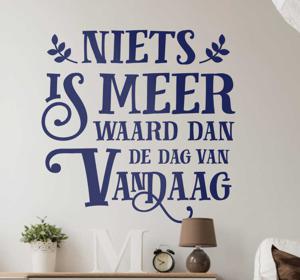 Muursticker niets is meer