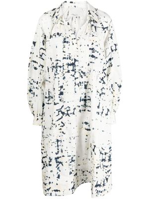 3.1 Phillip Lim KALEIDOSCOPE PRNT POPLIN SHRT DRS - Blanc
