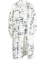 3.1 Phillip Lim KALEIDOSCOPE PRNT POPLIN SHRT DRS - Blanc
