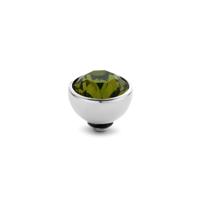 Melano Twisted Basic CZ Steentje Olive | Zilver