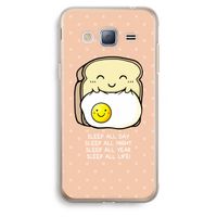 Sleep All Day: Samsung Galaxy J3 (2016) Transparant Hoesje