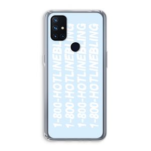 Hotline bling blue: OnePlus Nord N10 5G Transparant Hoesje