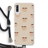 Morning coffee: Samsung Galaxy A70 Transparant Hoesje met koord
